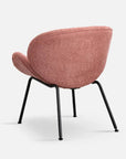Duo armchair in coral boucle