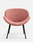 Duo armchair in coral boucle