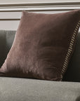 Edward cushion in chocolate