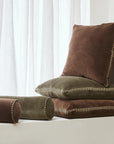 Edward bolster cushion in chocolate