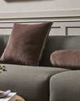 Edward bolster cushion in chocolate