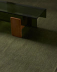 Emilio linen rug | Kale
