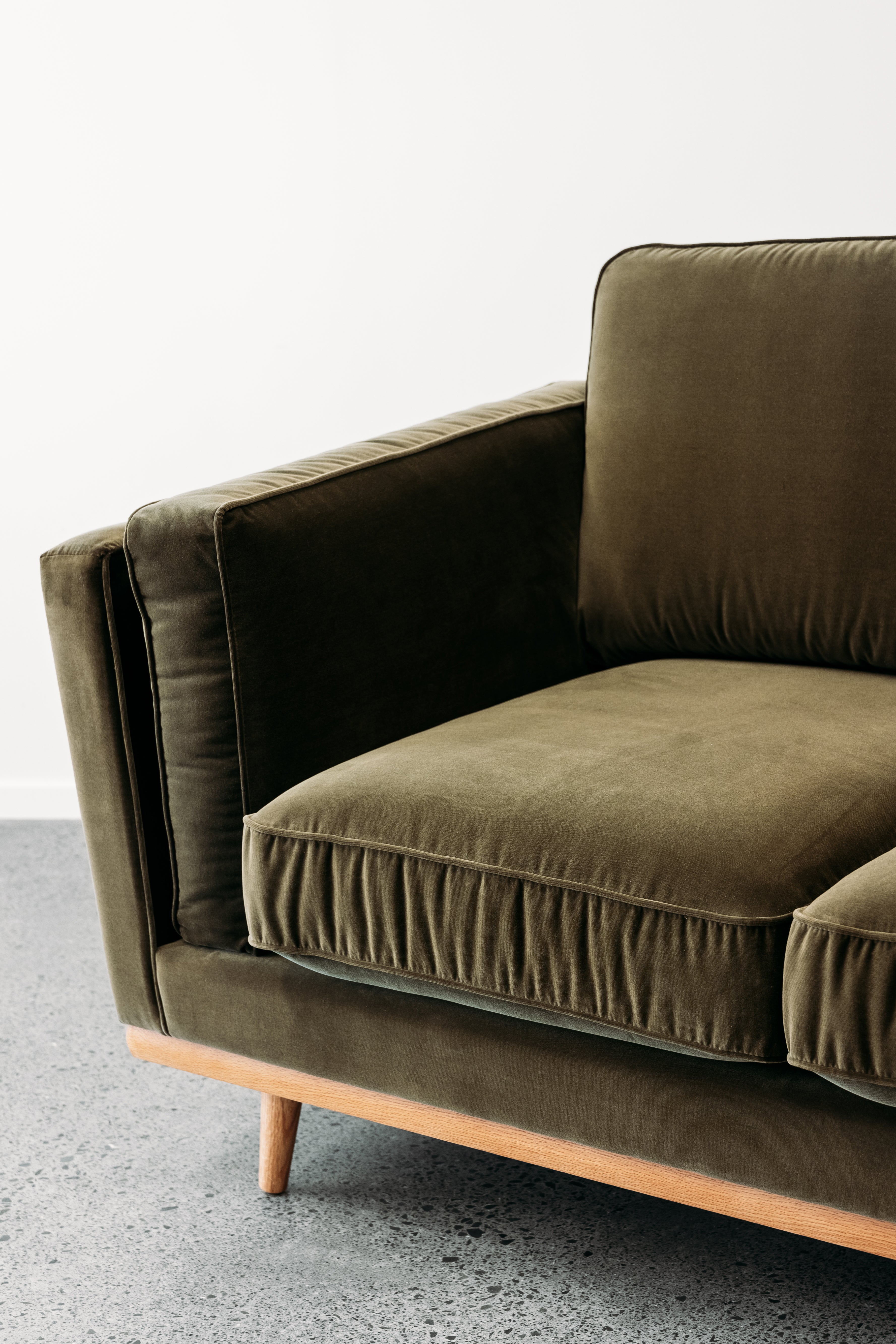 Aria 3 Seat Sofa - Cypress Cotton Velvet