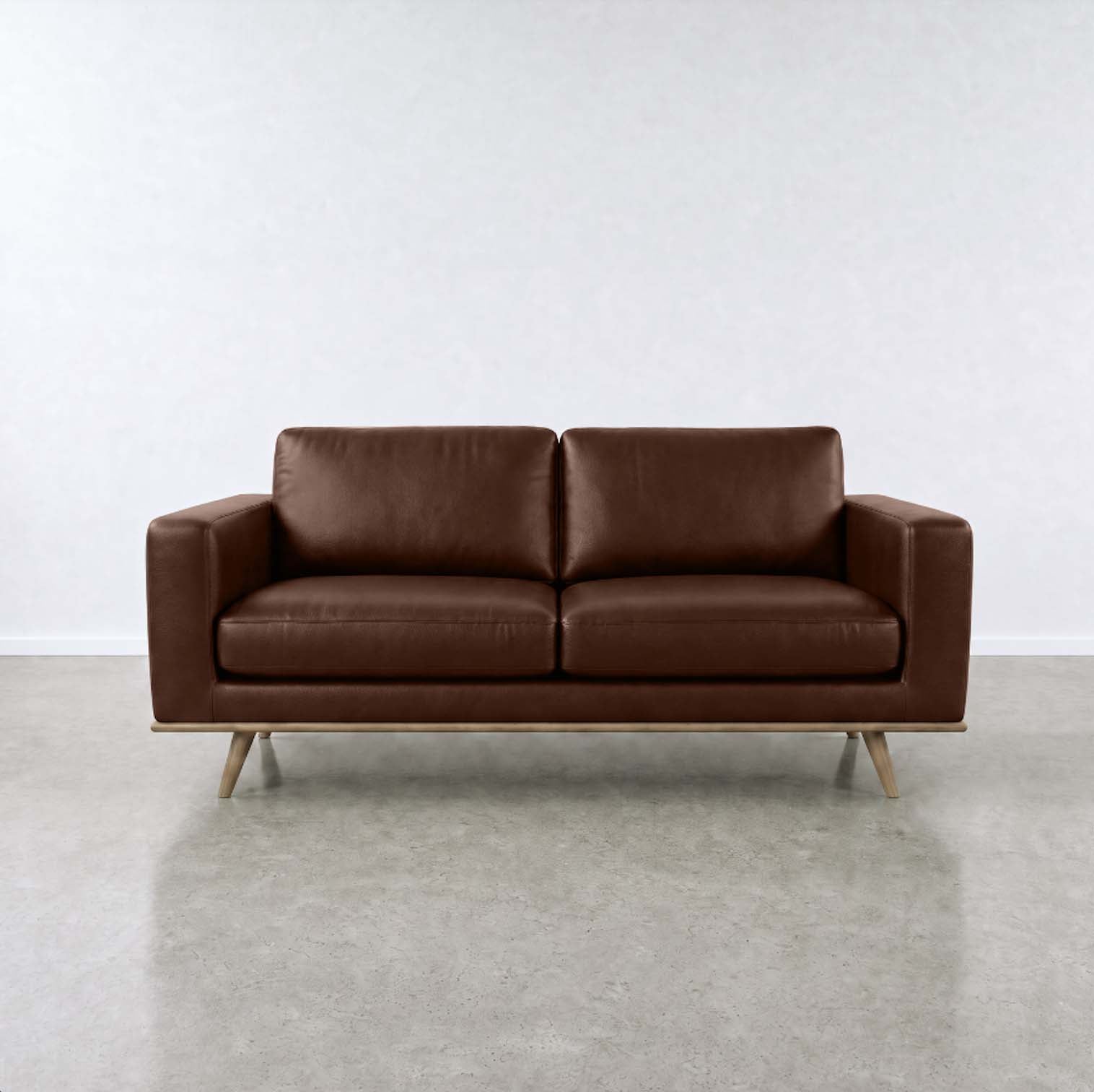 Fiord Sofa brown leather