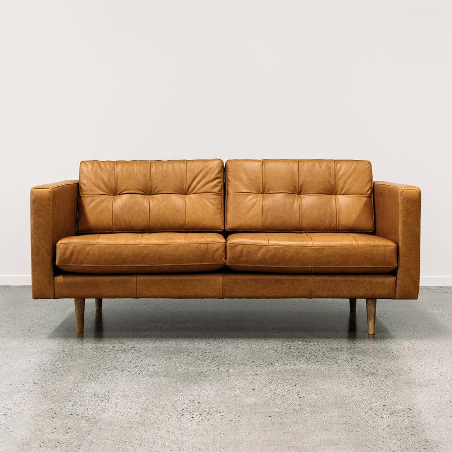 Hamptons 2 Seat Sofa - Tan Leather|Stacks Furniture|Wellington