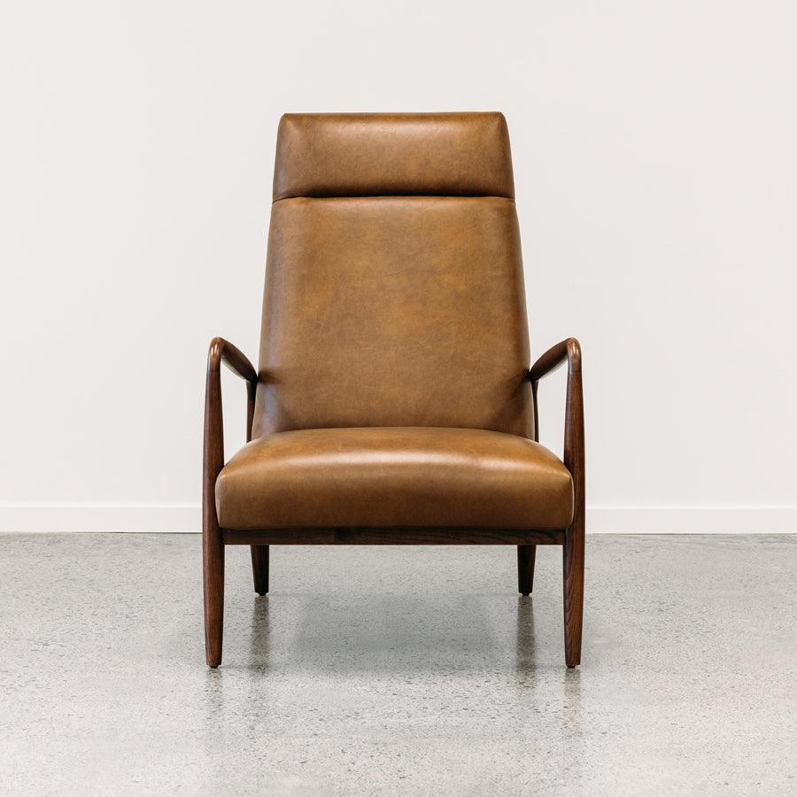 Aston leather armchair in oxford tan