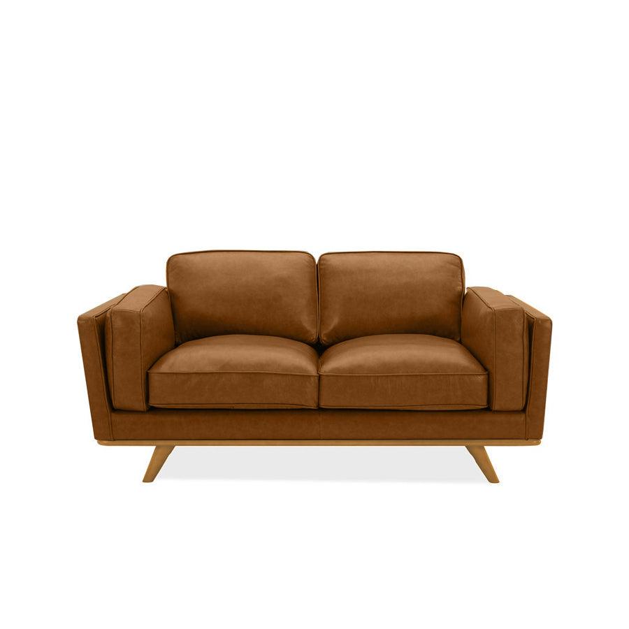 Aria Leather 2 Seat Sofa - Matisse Caramel
