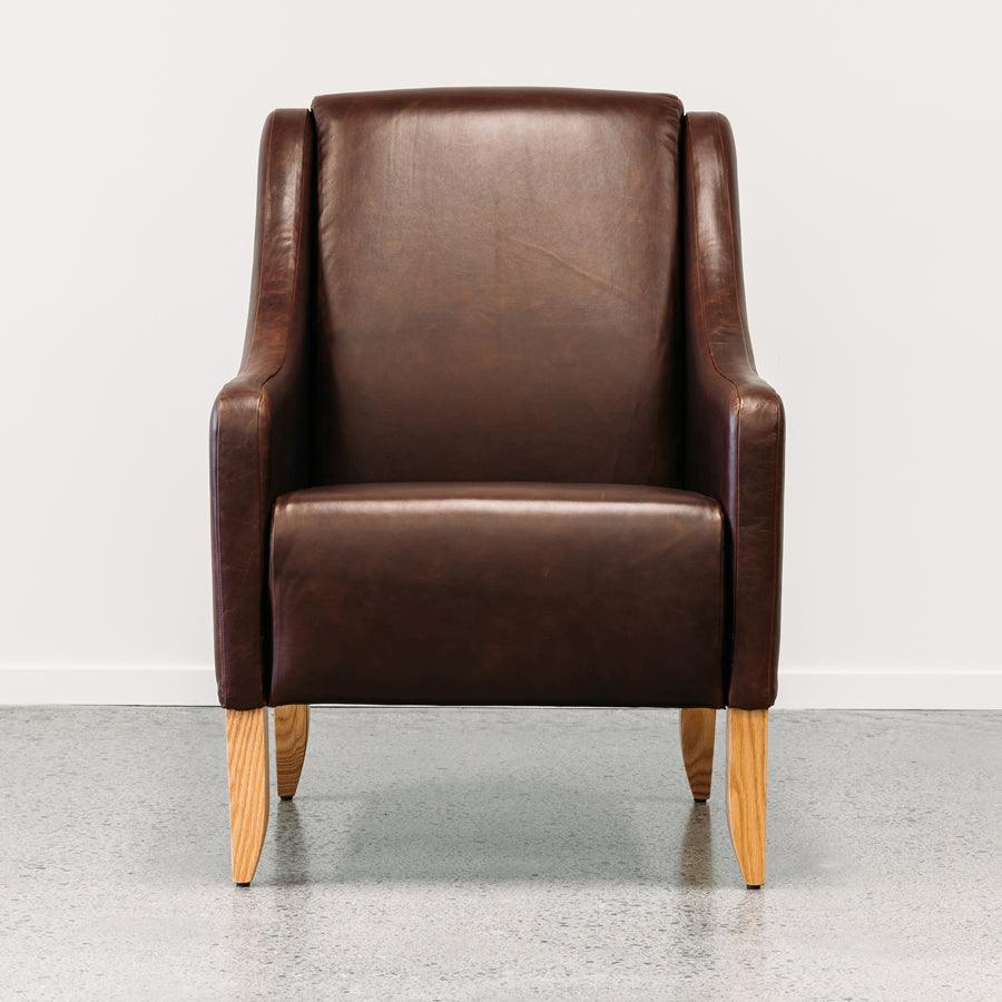 Wedgewood leather armchair in monarch auburn