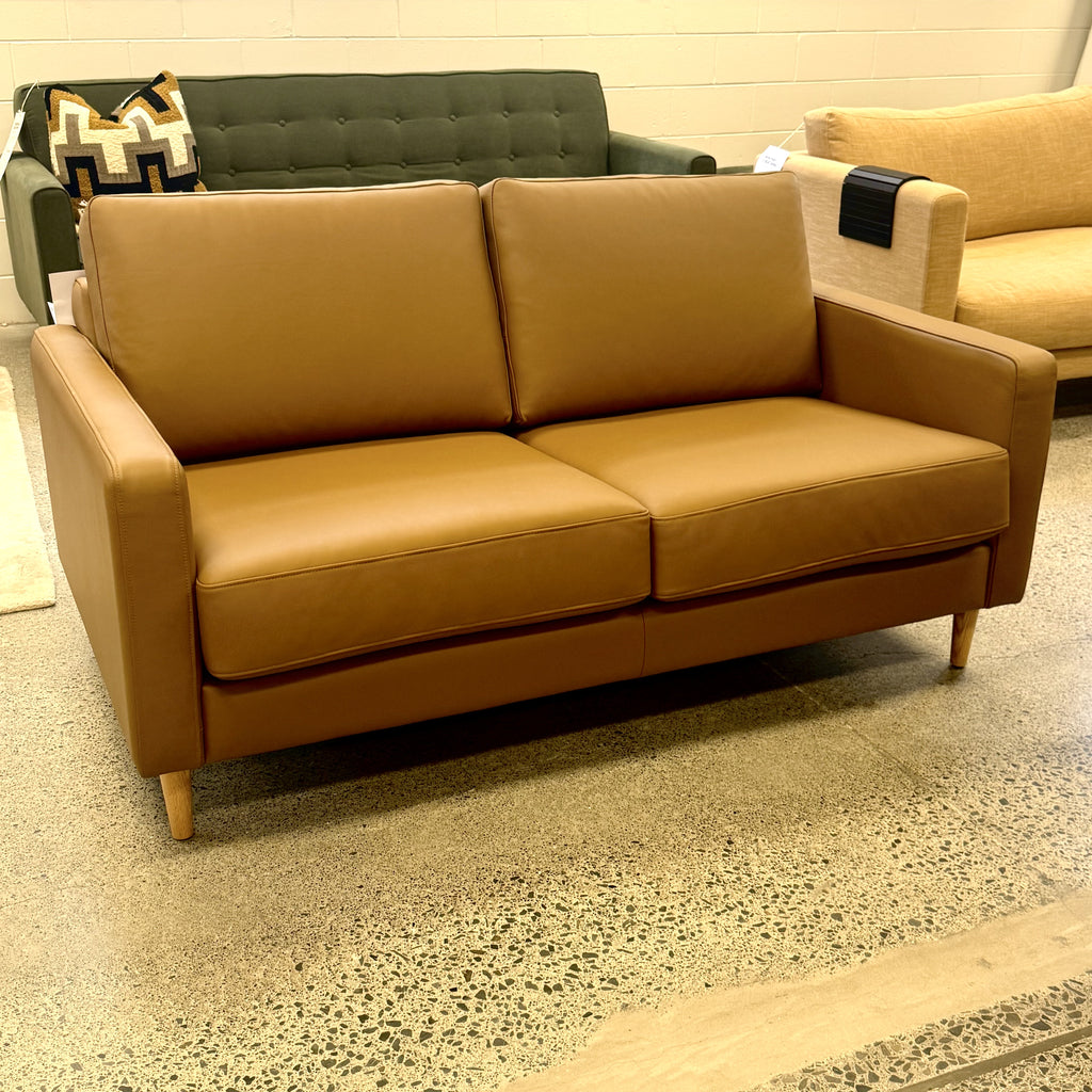 Chanel sofa in Matisse Caramel – Stacks Furniture Store