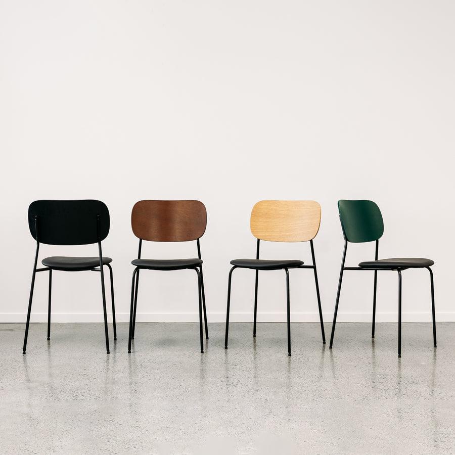 Gemini c38 dining chair in walnut