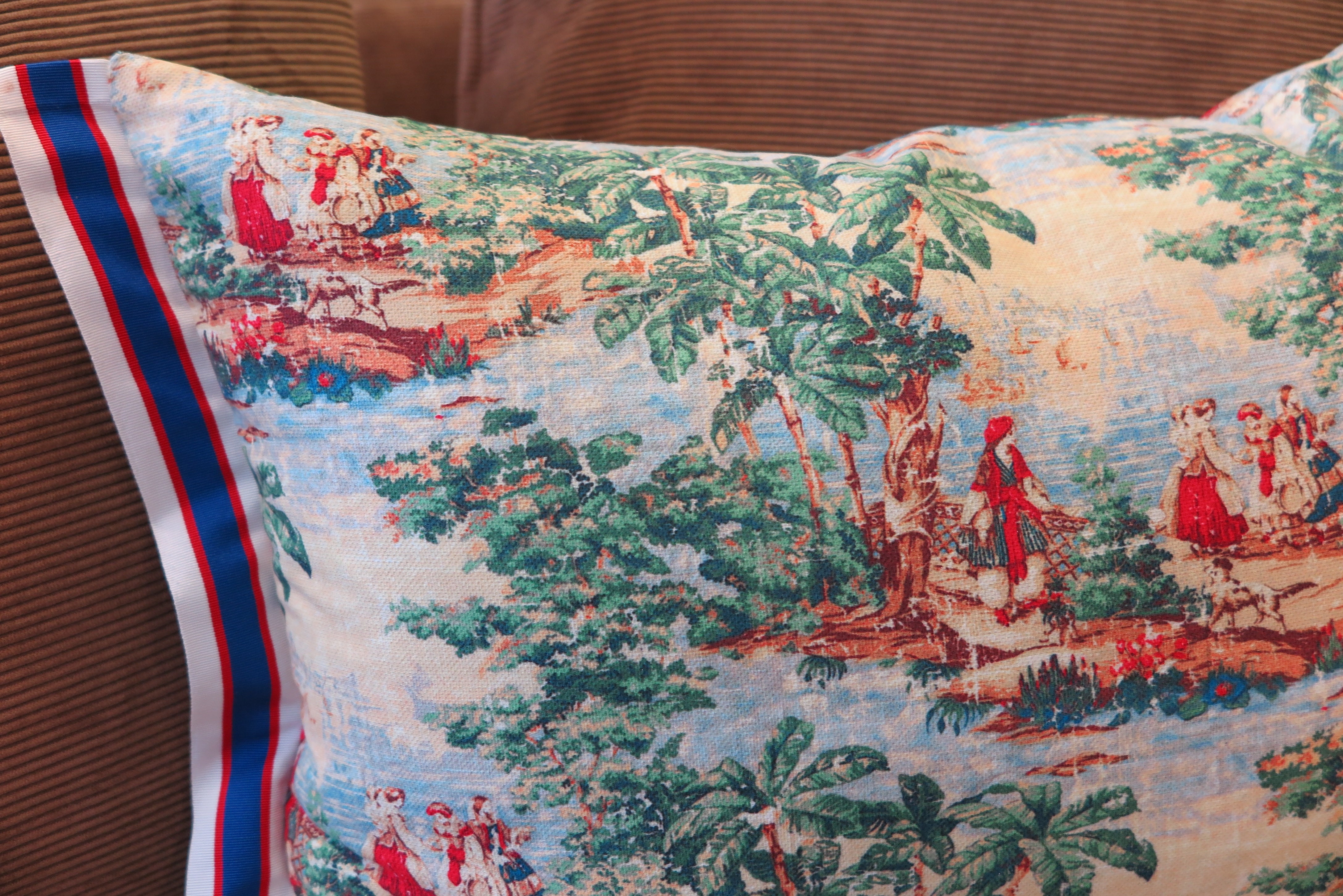 French &amp; stripe cushion