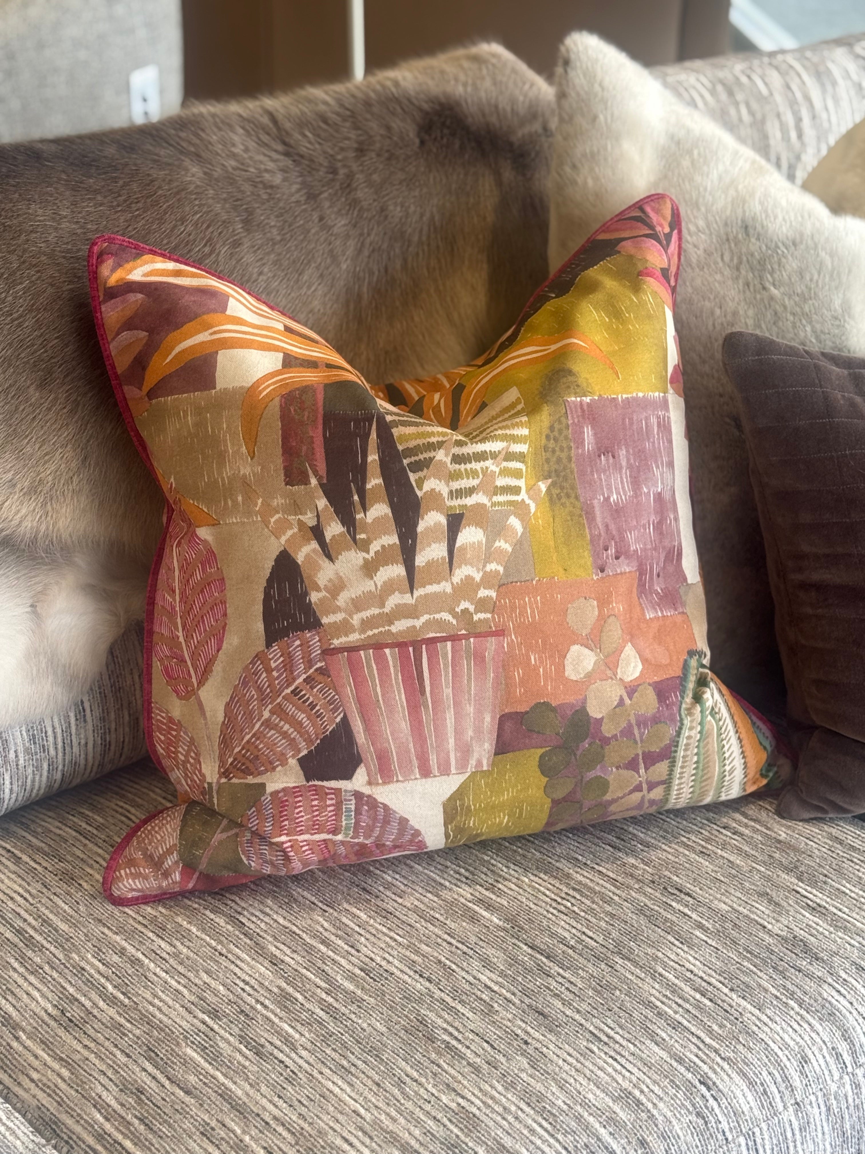 Dusk abstract cushion