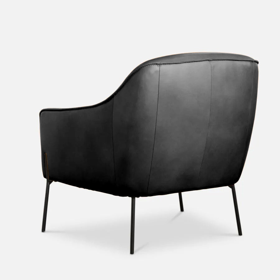 Ikon Armchair black leather 