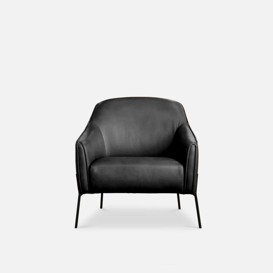 Ikon Armchair black leather 