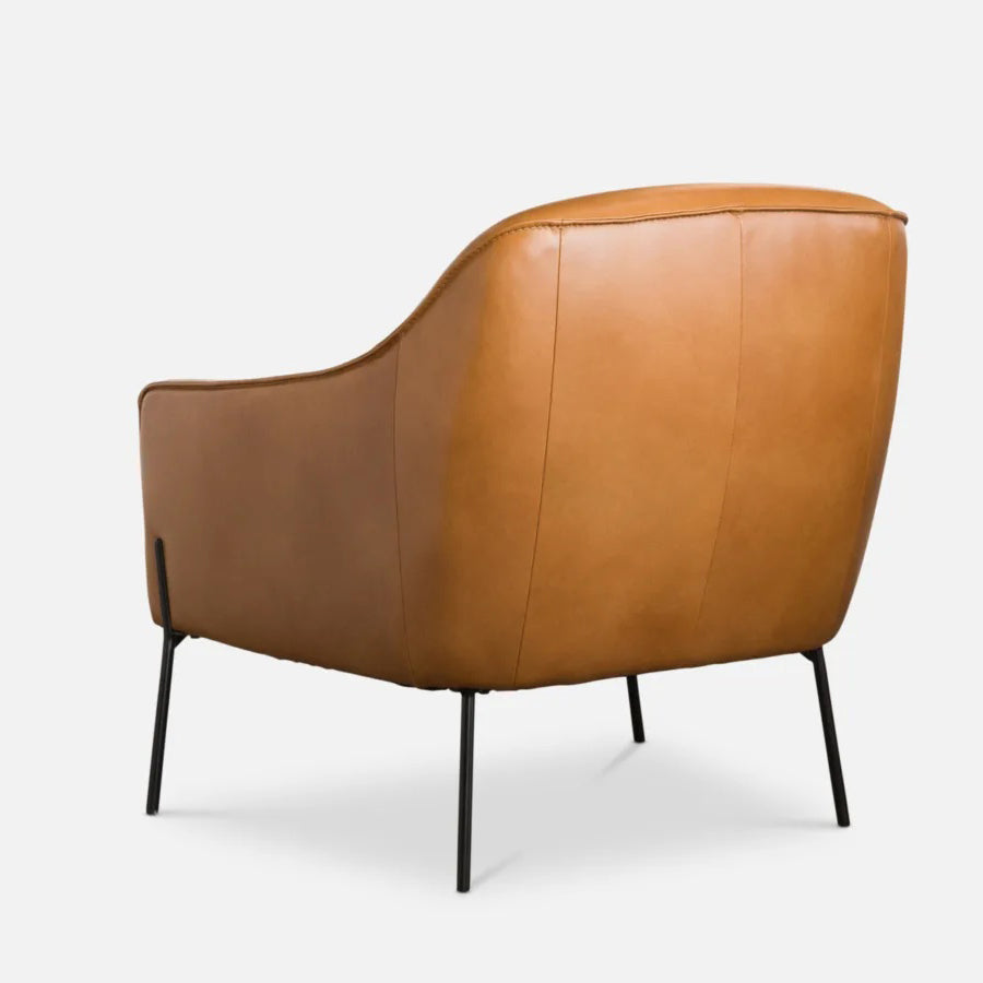 Ikon armchair in tan leather