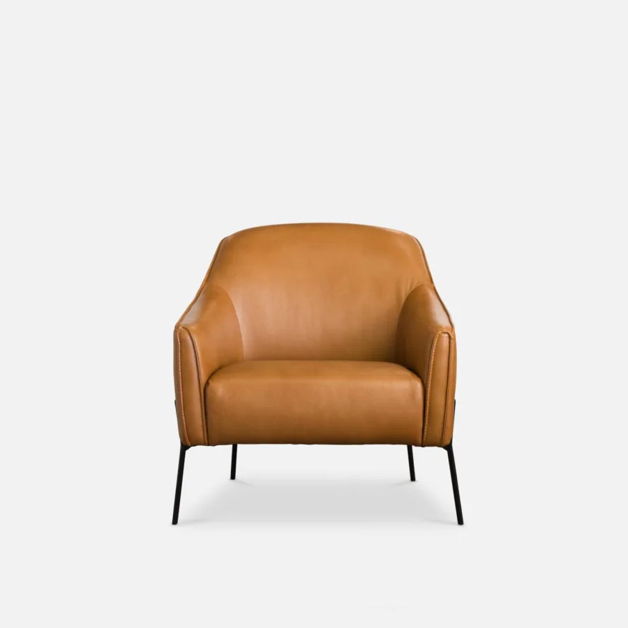 Ikon armchair in tan leather