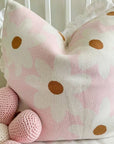Jacquard floral knit cushion