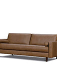 Khan sofa in carmel leather