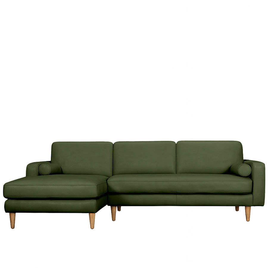 Khan sofa & chaise in leather