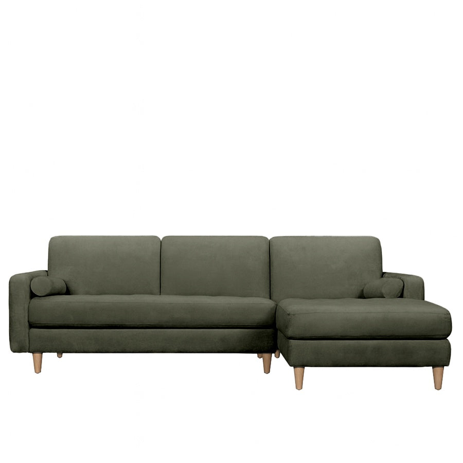 Khan sofa & chaise in moss