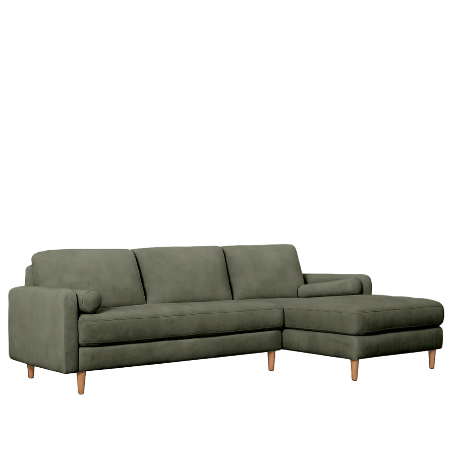 Khan sofa & chaise in moss