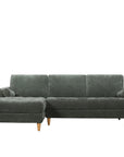 Khan 2 seat sofa & chaise in moss