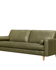 Khan sofa in green leather