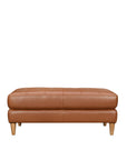 Khan ottoman tan leather