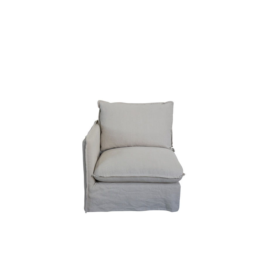 Miami modular sofa in salt &amp; pepper - Single seat left