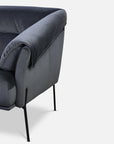 Saddle armchair in smoke