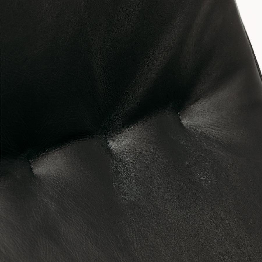 Felix Swivel Leather Armchair - Oxford Black 