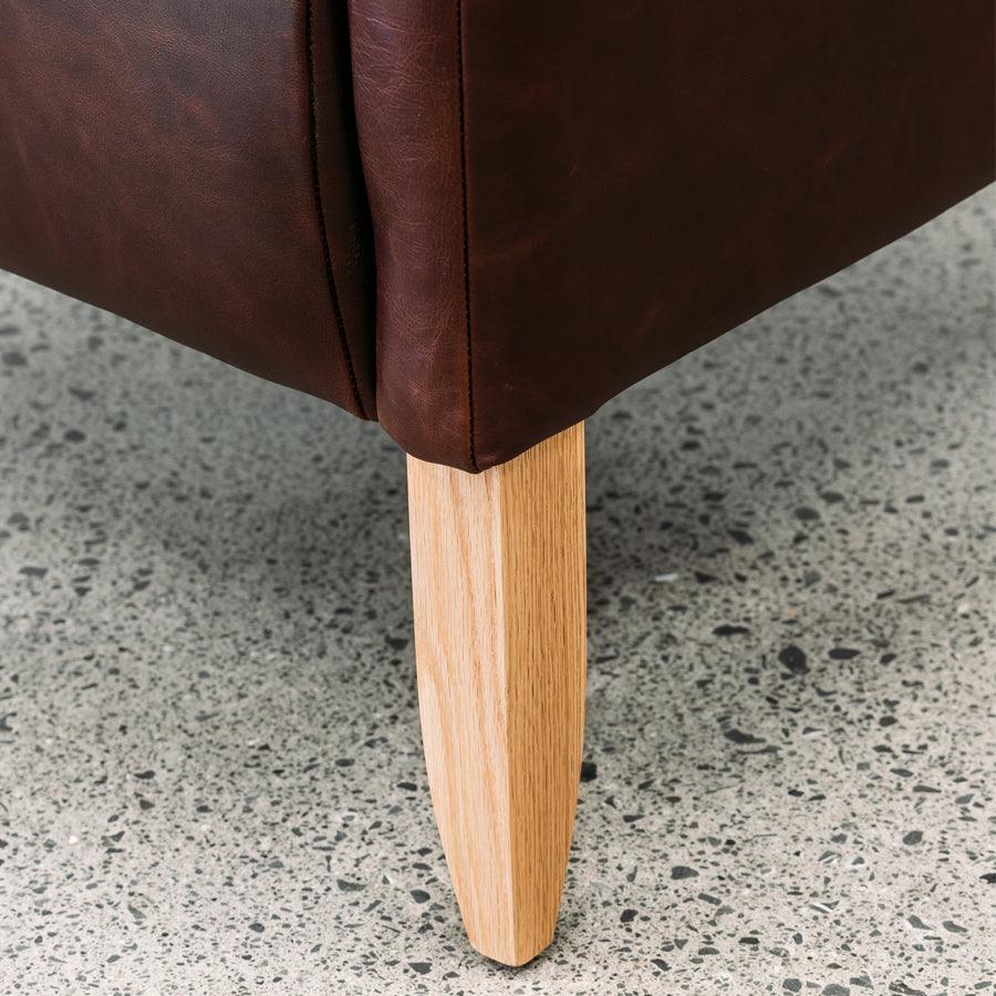 Wedgewood leather armchair in monarch auburn