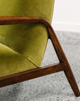 Aston Armchair - Olive Cotton Velvet
