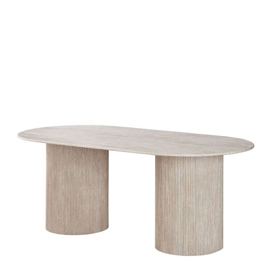 Lucca travertine dining table