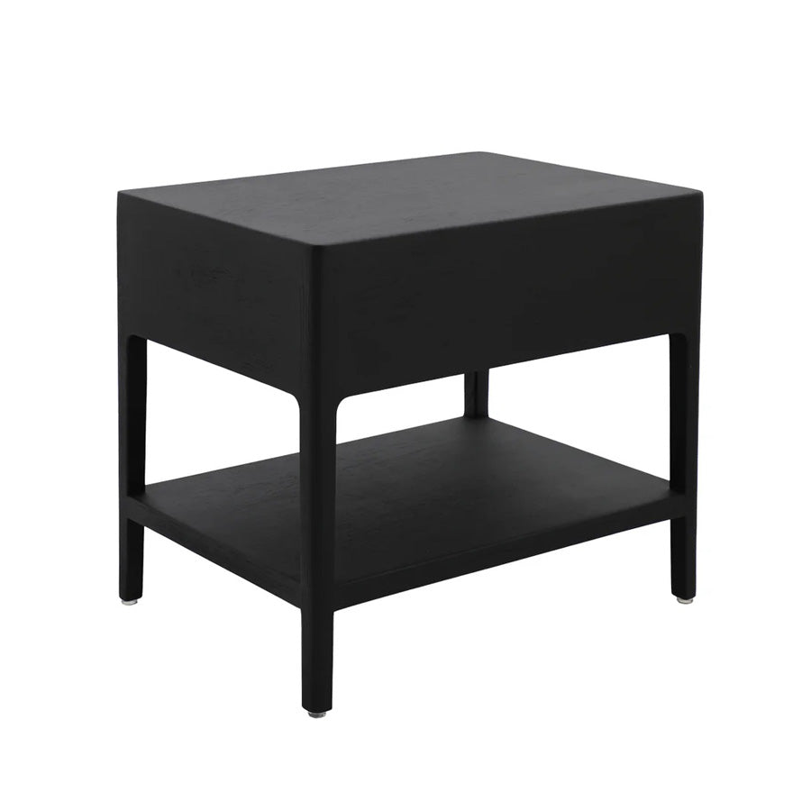Lunde bedside table black 
