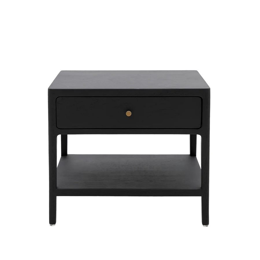 Lunde bedside table black 