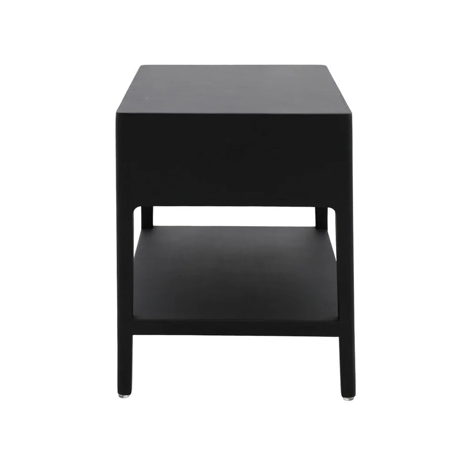 Lunde bedside table black 