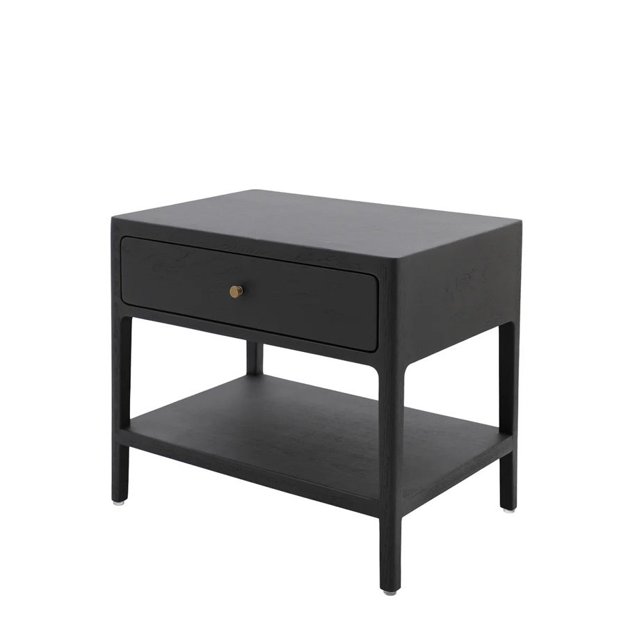 Lunde bedside table | Black