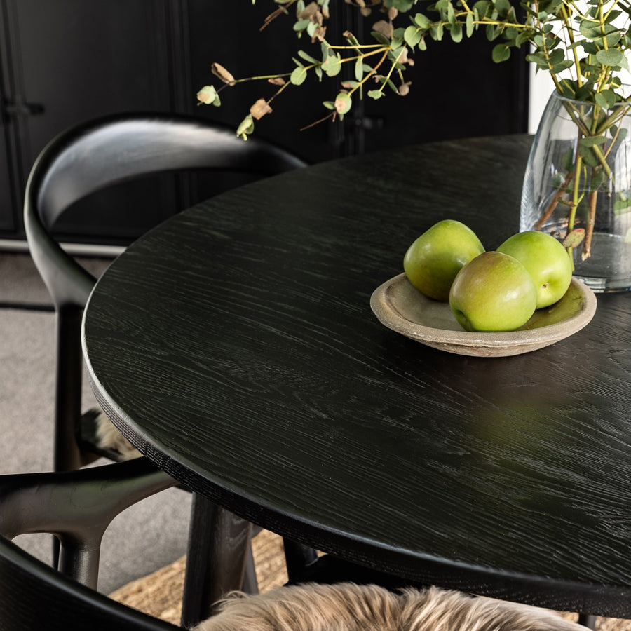 Maraetai Round Dining table in black