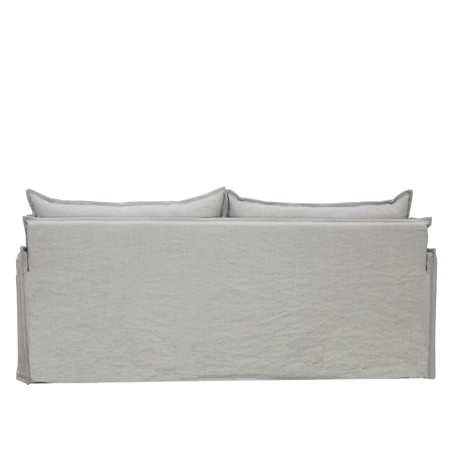 Miami slipcover 2 seat sofa in salt and pepper