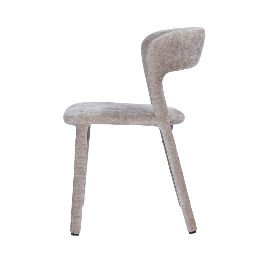 Finn upholstered dining chair in Mink