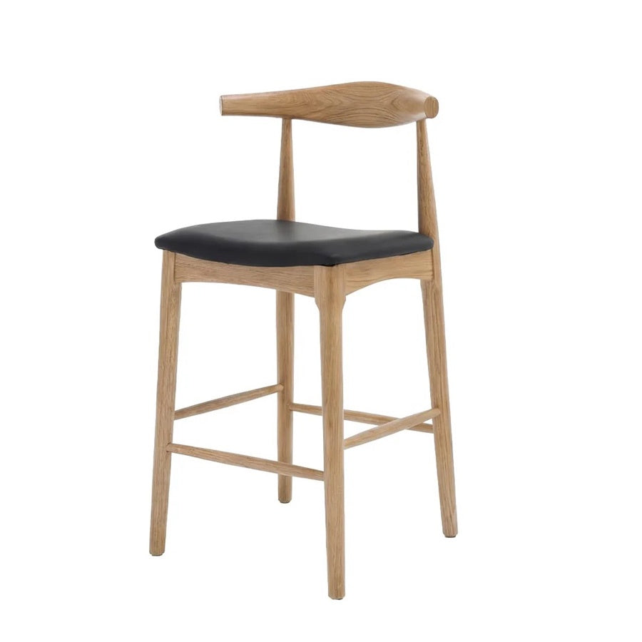 Nordic Barstool Black leather 