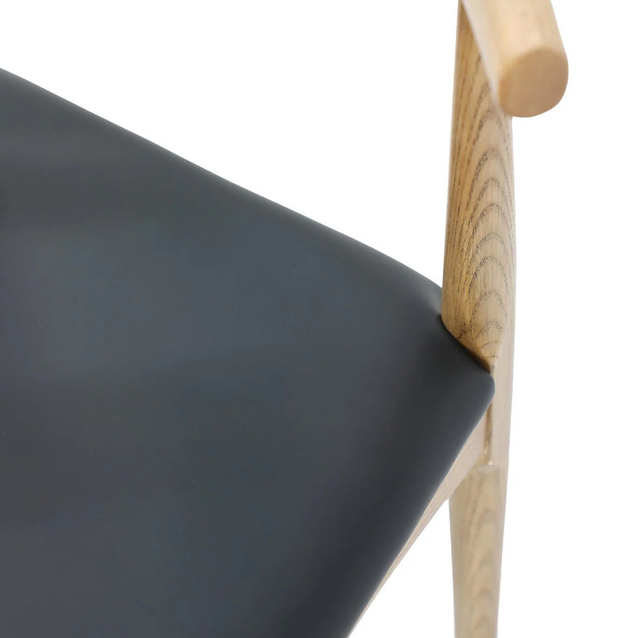 Nordic Barstool Black leather 