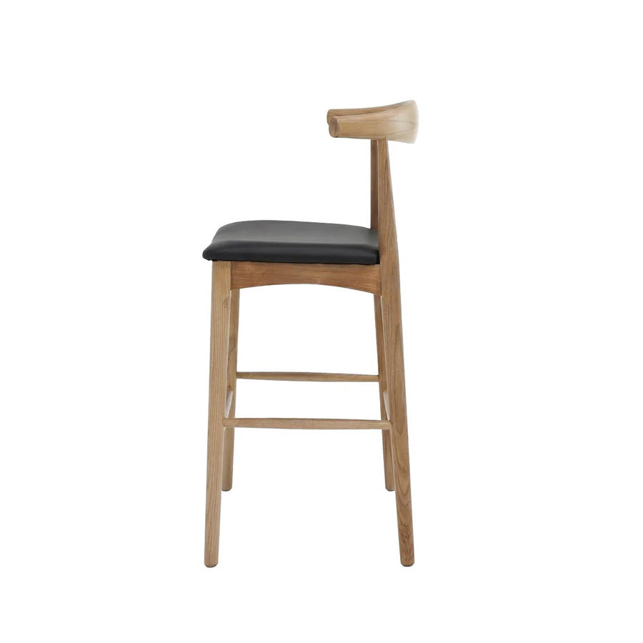 Nordic Barstool Black leather 