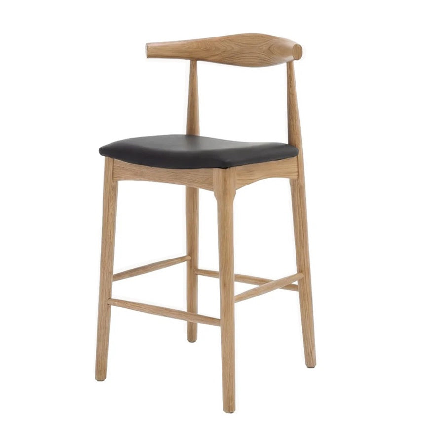 Nordic Barstool Black leather 