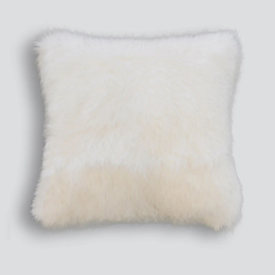 Light & Feminine Faux Fur Euro cushion 