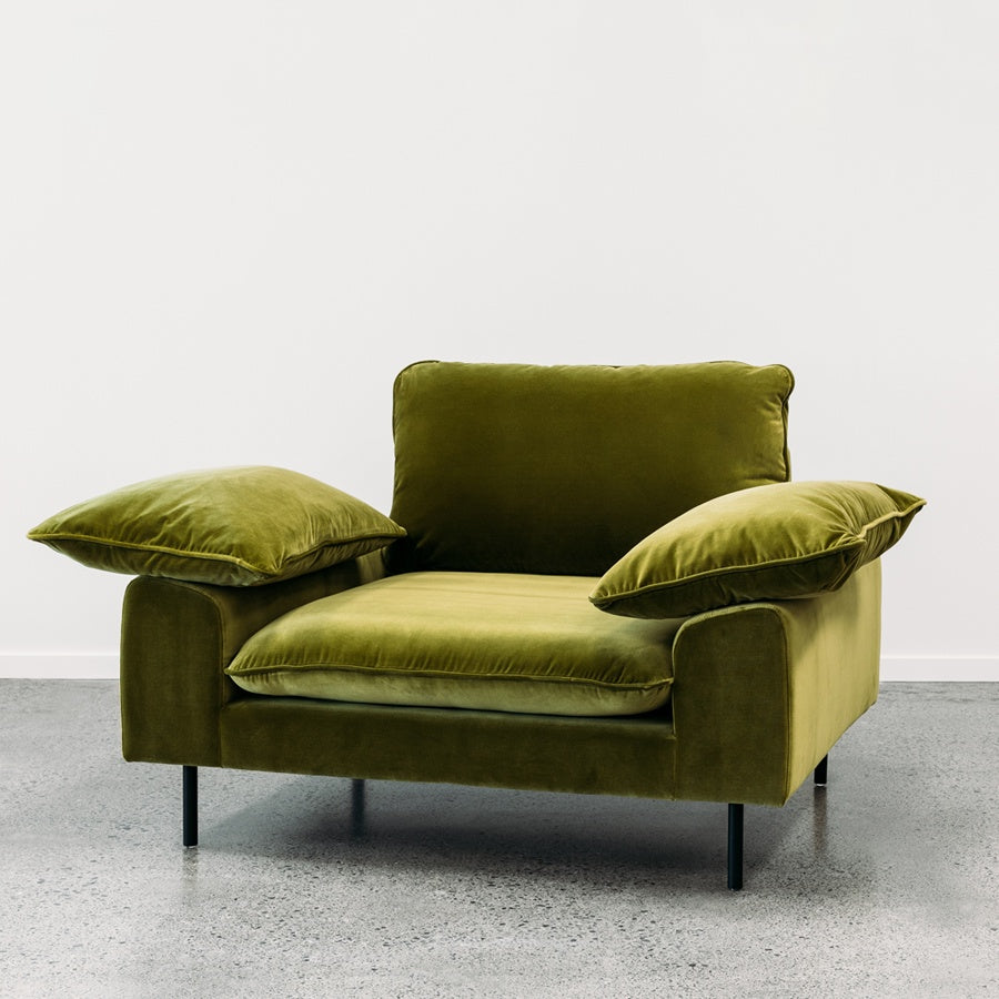 Sicily chair in olive velvet
