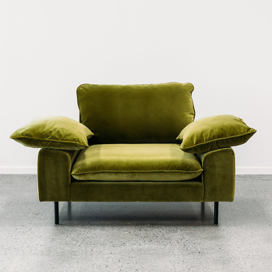 Sicily chair in olive velvet