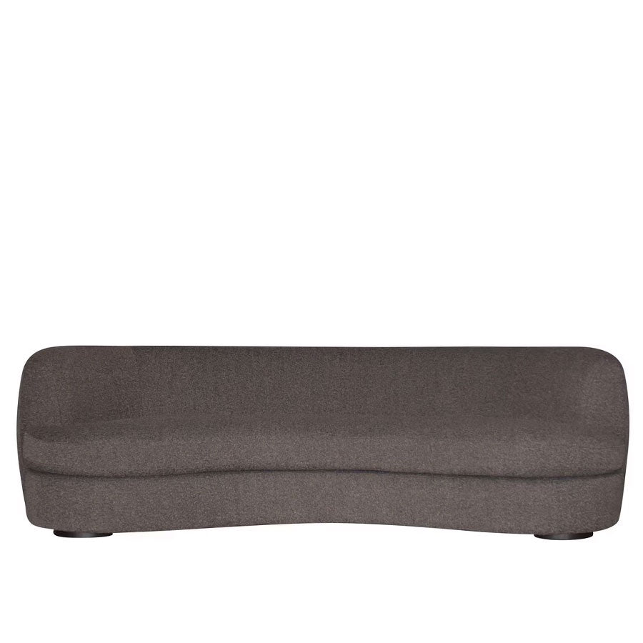 Paloma curved sofa in espresso 