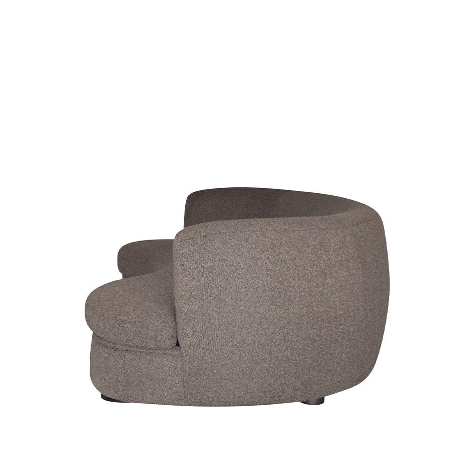 Paloma curved sofa in espresso 